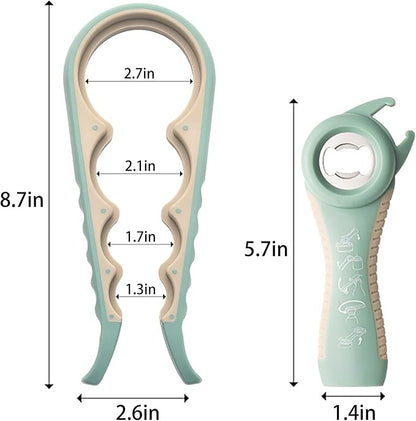 Bottle Opener for Arthritic Hand,Jar Opener for Old People, Children, Women, Those with Weak Hands,Multifunctional Kitchen Gadgets (A-Green) - Image 7