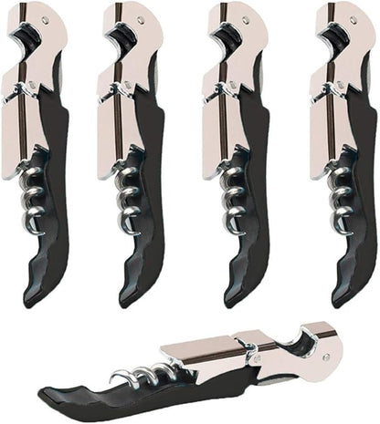 Kit-Home Professional Waiter Corkscrew Wine Openers Set (4 PCS),Upgraded with Heavy Duty Stainless Steel Hinges Wine Key for Restaurant Waiters, Sommelier, Bartenders by Kit-Home