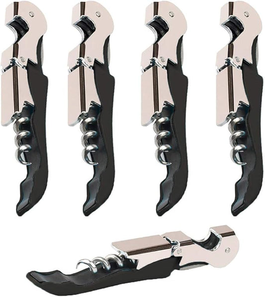 Kit-Home Professional Waiter Corkscrew Wine Openers Set (4 PCS),Upgraded with Heavy Duty Stainless Steel Hinges Wine Key for Restaurant Waiters, Sommelier, Bartenders by Kit-Home
