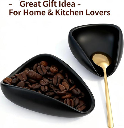 Ceramic Coffee Bean Dosing Cup + Sprayer Gift Set, Spoon Rest, Mini Coffee Spoon Holder for Tea Spoons Stirrers, Coffee Station Decor, Espresso Coffee Bar Accessories & Essentials(Not Include Spoon) - Image 6