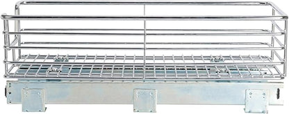 Household Essentials Glidez Chrome-Plated Steel 1-Tier Sliding Under Sink Cabinet Organizer, Chrome , 14.5"