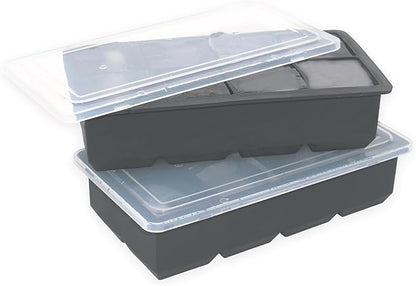 Bangp Large Ice Cube Trays 2 Pack,Big Ice Cube Molds with Removable Lids,Easy Release and Stackable Silicone Ice Cube Tray,Make 16 Big Square Ice Cubes for Whiskey,Cocktails - Image 5