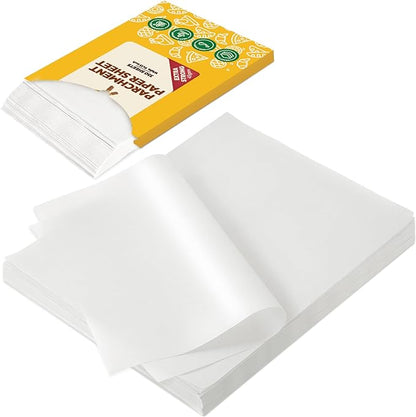 Katbite 350Pcs 9x13 In Parchment Paper Sheets, Heavy Duty White Baking Paper, Non-stick & Oil Proof for Oven, Air Fryer, Grilling, Steaming and Cooking Bread [Extra Strong Series]