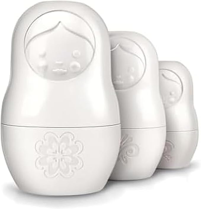 Genuine Fred M-CUPS Matryoshka Measuring Cups, Set of 6, Russian Doll Nesting Measuring Cups, White by GenuineFred