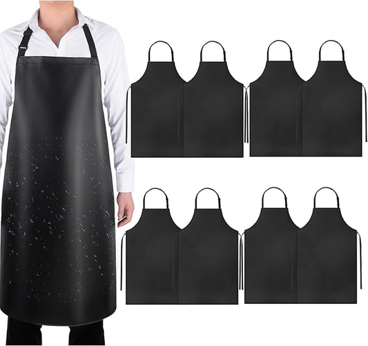 Gotega Waterproof Rubber Vinyl Apron Adjustable Dishwasher Apron - Apron for Women Men Heavy Duty Work Apron by Gotega