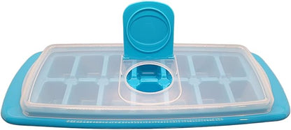 Handy Housewares Anti-Spill 14-Cubes Covered Ice Cube Tray with Easy Flip and Fill Lid (1-pack)