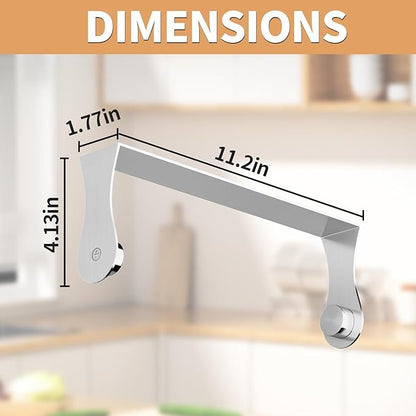 Paper Towel Holder Under Cabinet, Wall Mount Paper Towel Holder for Kitchen Bathroom, Stainless Steel, Adhesive or Screws, Silver - Image 6