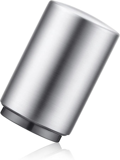 Premium Beer Bottle Opener (Silver), 1 PC Stainless Steel Automatic Push Down No Damage Quick to Open Small Portable Bottle Cap Openers for Home Bars Picnic Camping Hiking by Swaytail