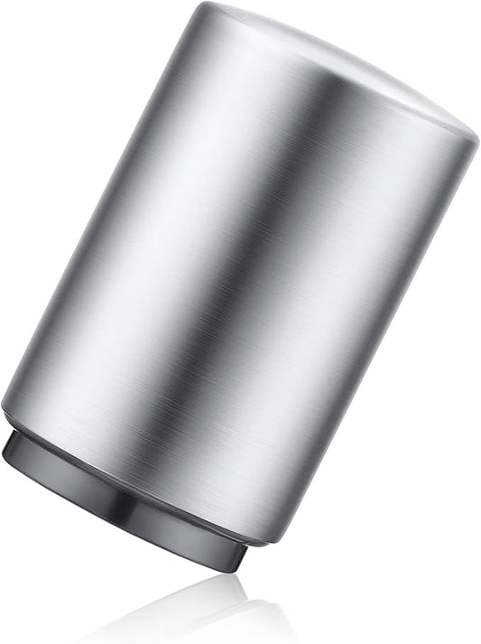Premium Beer Bottle Opener (Silver), 1 PC Stainless Steel Automatic Push Down No Damage Quick to Open Small Portable Bottle Cap Openers for Home Bars Picnic Camping Hiking by Swaytail