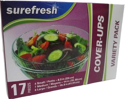 Reusable Stretch to Fit Food Covers, Variety Pack Cover-ups for Bowls Plates Cans Cups (2 pack)