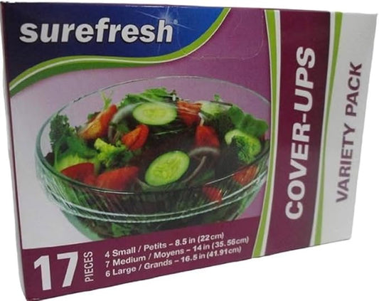 Reusable Stretch to Fit Food Covers, Variety Pack Cover-ups for Bowls Plates Cans Cups (2 pack)