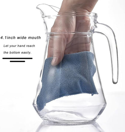 SOUJOY 2 Pack Plastic Pitcher, 68Oz Clear Iced Water Jug with Lid and Handle, Heat Resistant BPA-Free Tea Pitcher for Lemonade, Juice, Milk, Cold or Hot Beverage - Image 4