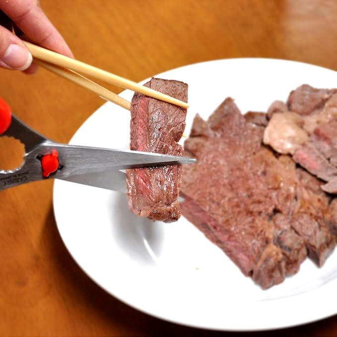 CANARY Japanese Food Scissors 6.8" Small Lightweight, Made in JAPAN, Dishwasher Safe Come Apart Blade, Easy Clean Kitchen Shears with Removable Blades, Rust Resistant Japanese Stainless Steel, Red - Image 4