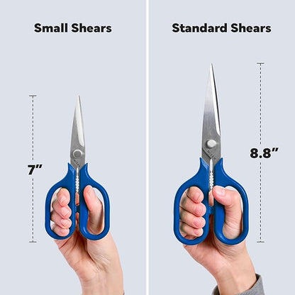 Misen Heavy Duty Kitchen Shears - Stainless Steel, Versatile and Easy Clean Scissors for Meat, Herbs and Veggies - Ambidextrous Comfort Handle - Professional Grade - Blue - Image 7