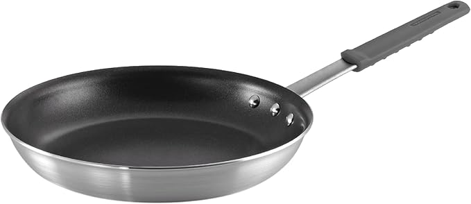 Tramontina Professional 12-Inch Non Stick Large Frying Pan, Heavy-Gauge Aluminum Skillet with Reinforced Nonstick Coating, Gray Handle, Dishwasher and Oven Safe by Tramontina