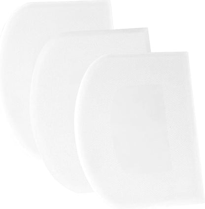 SURDOCA Dough Scraper Bench Scraper - 3P 4.7x3.7" Plastic Flexible Bowl Scraper, Sharp Edge & Angles Cake Scraper. Non-Slip Bakeware Decorating Tools Sculpting & Modeling Tools - Pure White by SURDOCA