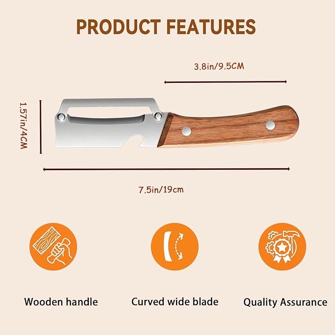 Multi-Functional Vegetable Peeler for Kitchen with Wooden Handle and Bottle Opener, 2 in 1 Stainless Steel Veggie Peeler Kitchen Gadgets Tool for Fruit Potato Pumpkin Apple Carrot Papaya - Image 9