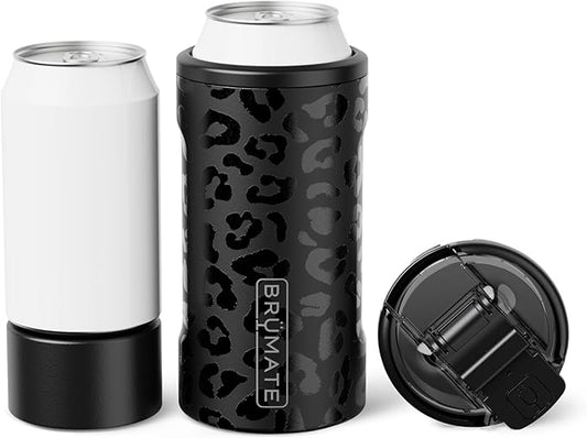 BrüMate Hopsulator Trio 3-in-1 Insulated Can Cooler for 12oz / 16oz Cans + 100% Leak Proof Tumbler with Lid | Insulated for Beer, Soda, and Energy Drinks