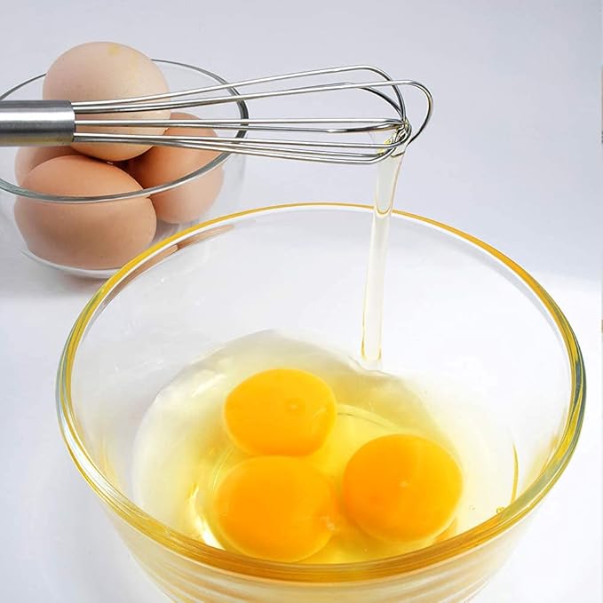 Mini Whisk, Stainless Steel Skinny Small Whisk Egg Beater for Blending, Whisking, Beating, or Stirring - Image 5