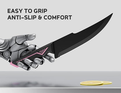 Knife Set - 15 PCS Kitchen Knife Set with Built-in Knife Sharpener Block - Stainless Steel Knife Block Set - Dishwasher Safe, Elegant Box for Her Women Wife, Mothers Day, Pink - Image 7