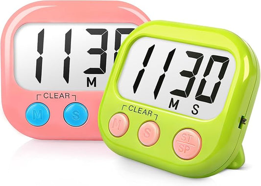 Classroom Timers for Teachers Kids Large Magnetic Digital Timer Teacher Supplies 2 Pack-Green Pink by AOUCE