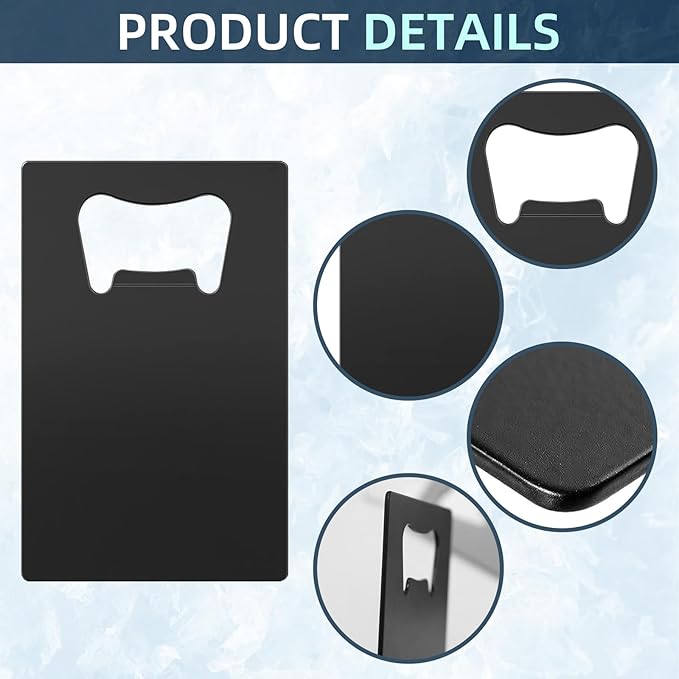 20 Pcs Stainless Steel Metal Card Beer Bottle Openers, DIY Party Favor Wedding Favor Groomsmen Bridesmaid Gift (20 Pcs) - Image 3