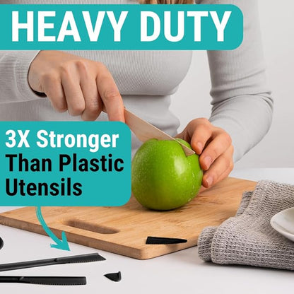 300pcs Disposable Wooden Cutlery Set (150 Forks, 100 Spoons, 50 Knives) Our Heavy Duty Compostable Wood Utensils is FSC Certified Protecting Forests. Zero Plastic Cutlery For Any Occasion - Image 2