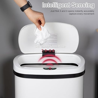 FDW Garbage Can 13 Gallon 50 Liter Kitchen Trash Can for Bathroom Bedroom Home Office Automatic Touch Free High-Capacity with Lid Waste Bin - Image 3