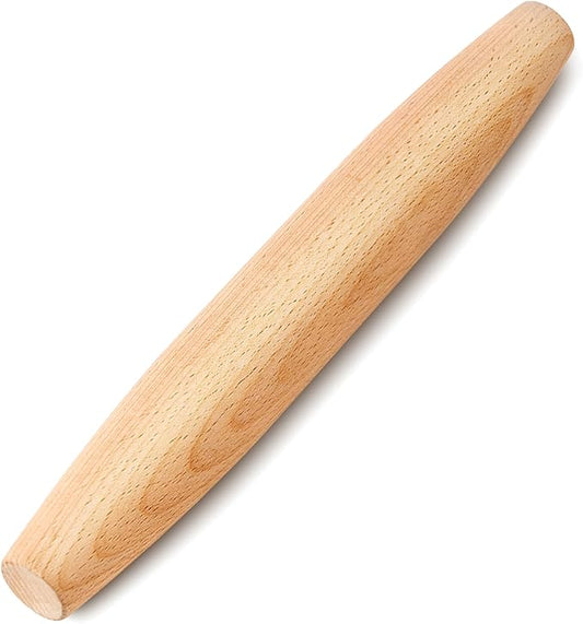French Rolling Pin for Baking - Tuyotue 7.9 Inches Beech Wood Tapered Rolling Pin Dough Roller for Pizza Dough, Pie Crust Cookie Fondant Dumpling by Tuyotue
