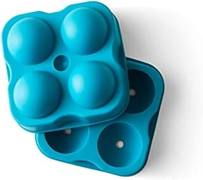 Houdini Large Sphere Ice Tray Mold, Makes Four Ice Balls, Blue by Rabbit