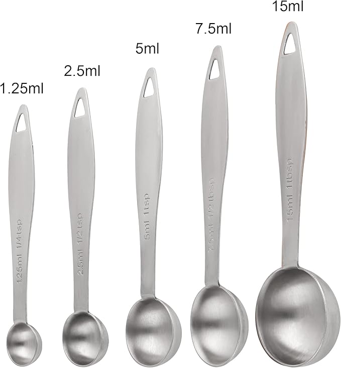 Measuring Cups and Spoons, 12 Piece Metric & US 18/8 Stainless Steel Measuring Cup and Spoon Set, Dry Metal Measuring Cups Spoons & Leveler & Measure Equivalents for Kitchen & Baking - Image 7