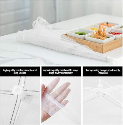 Pop-Up Mesh Screen Tent Umbrella, SPANLA 8 Pack Colored Food Cover Net for Outdoors, Screen Tents, Parties Picnics, BBQs, Reusable and Collapsible,17 Inches - Image 7