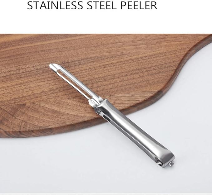 Aniso Kitchen vegetable peeler Stainless steel rotary peeler for vegetable and carrot fruit，with ergonomic safety and control handle-Dishwasher Safety - Image 4