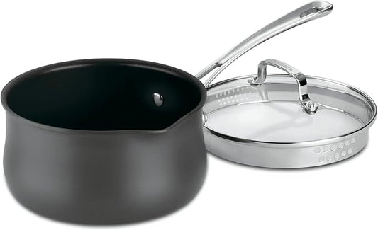 Cuisinart Contour 2-Quart PURELYCERAMIC™ Nonstick PFAS Free Hard-Anodized Saucepan with Cover, 6419C-18P