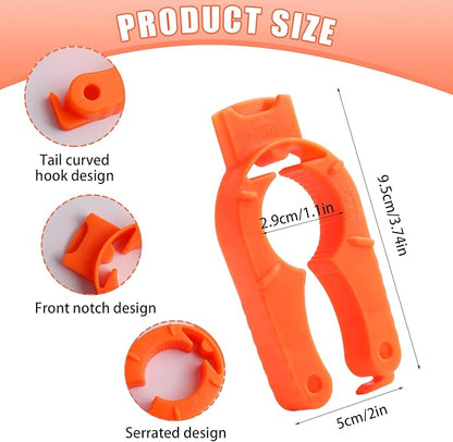 6-Pack Plastic Bottle Cap Opener, 3-in-1 Multi-Purpose Gripper Water Bottle Opener for Arthritic Hands, Easy-Twist Jar Opener Tool for Kitchen, Camping & Outdoor Use (Orange, Blue, White) - Image 2