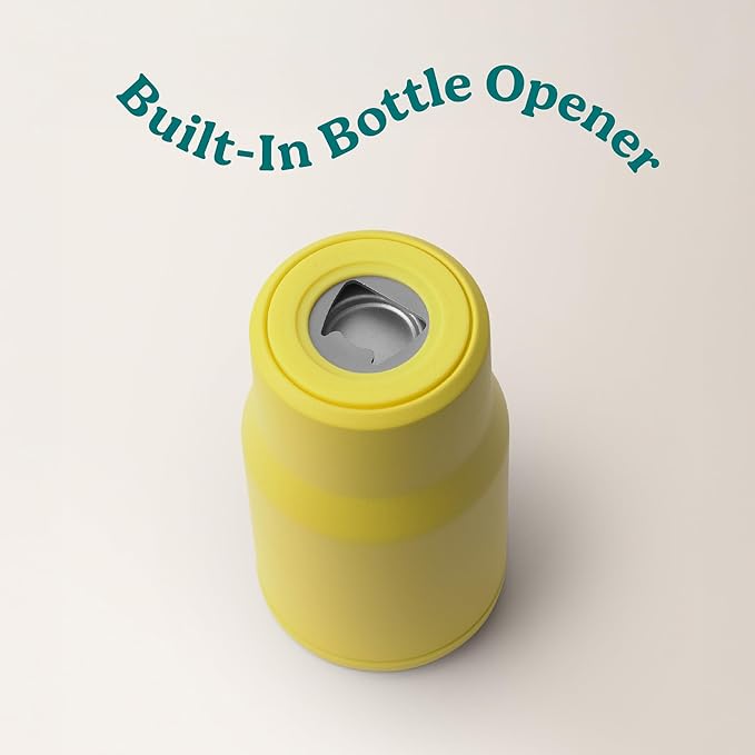 Reduce 4-in-1 Drink Cooler - Versatile Can & Bottle Holder with Vacuum Insulation - Keeps Drinks Cold Up to 4 Hours - Includes Bottle Opener - Fits Cupholders & Dishwasher Safe - 14oz - Pina Colada