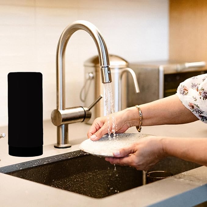 Silicone Dishwashing Soap Dispenser, Dish Soap Squeeze Bottle Silicone Divided Bottle for Kitchen and Bathroom(Color:Black)