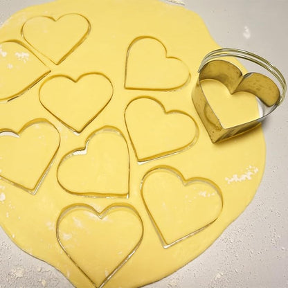 ALLTOP Biscuit Cutters with Handle, Stainless Steel Cookie Cutter, Professional Baking Essential Tools for Valentine's Day - Heart Shaped - Image 2