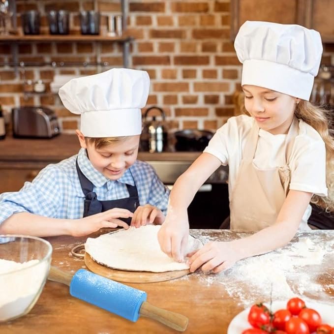 Koogel 2PCS Small Rolling Pin, 9 Inch Kids Rolling Pin for Baking Supplies, Playdough, Wooden Handle Dough Rollers - Image 4