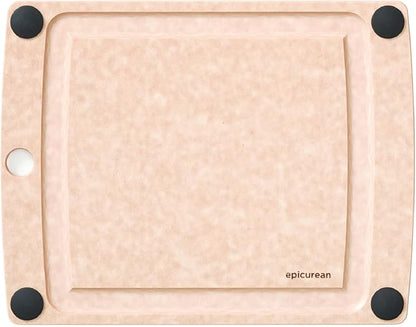 Epicurean All-In-One Cutting Board with Non-Slip Feet and Juice Groove, 11.5" × 9", Natural/Black by Epicurean