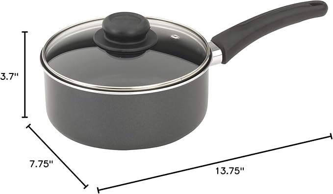 GoodCook Everyday Nonstick Sauce Pan w/Lid, 2 Quart, Black - Image 7
