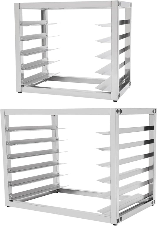 6 Tier Bun Pan Rack, Aluminum Bakery Rack for Half or Full Sheets, Commercial Dough Pizza Baking Tray Racks, Storage Cooling Rack, Bread Baking Equipment For Home Restaurant Kitchen (6 Tier)