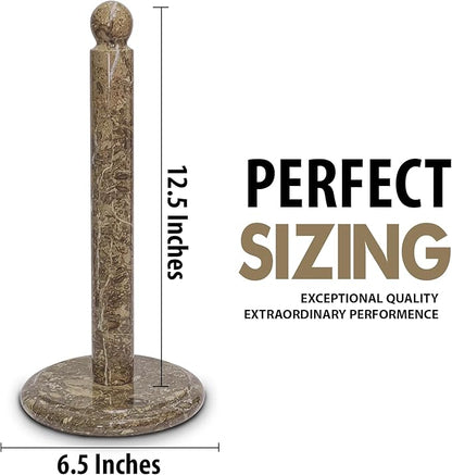 Handmade Fossil Grey Marble Paper Towel Holder – Natural Stone Stand with Subtle Fossil Patterns – Luxury Countertop Decor for Kitchen & Bathroom – Elegant Gift Idea