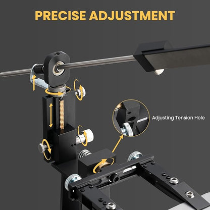 Newise Precision Knife Sharpening System, Adjustable Angle Guided Sharpener Kit with 5 Diamond & Ceramic Stones, for Kitchen, Hunting, Pocket – Professional Sharpening Tool