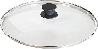 Lodge Round Tempered Glass Lid - Versatile Glass Lid for 12 Inch Skillets, Pans, and Dutch Ovens - Dishwasher Safe and Oven Safe up to 400° - 12 Inch