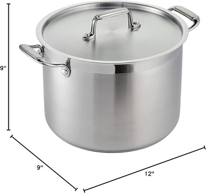 Tramontina Gourmet Stainless Steel 8-Quart Stock Pot with Lid - Image 10