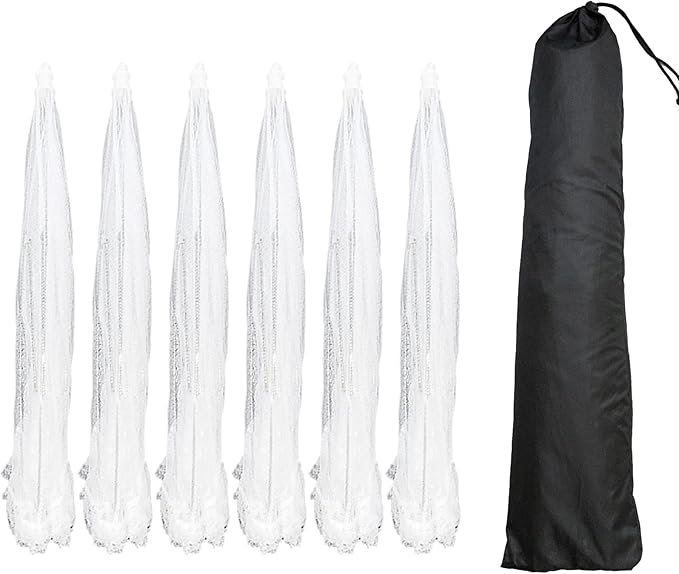 Simply Genius Pop-Up Mesh Food Covers for Outdoors - 6 Pack Extra Large 39" x 24", White, Collapsible & Reusable - Buffet Food Covers & Bug-Net Tent for Picnic, Party & Camping - Image 6