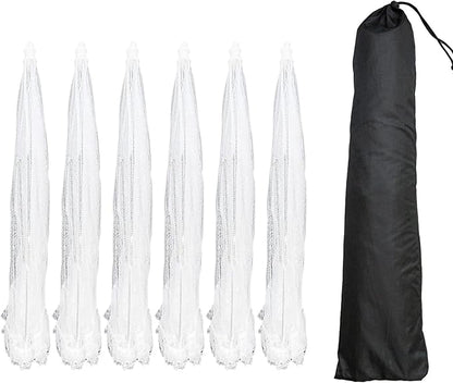 Simply Genius Pop-Up Mesh Food Covers for Outdoors - 6 Pack Extra Large 39" x 24", White, Collapsible & Reusable - Buffet Food Covers & Bug-Net Tent for Picnic, Party & Camping - Image 6