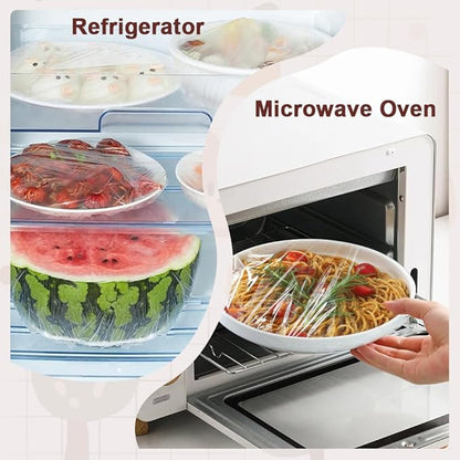 200 Pcs Fresh Keeping Bags, Reusable Elastic Food Storage Covers, Stretch Plastic Wrap Bowl Covers Preservation Bags, Elastic Storage Cover for Fruit Preservation and Food Storage - Image 4