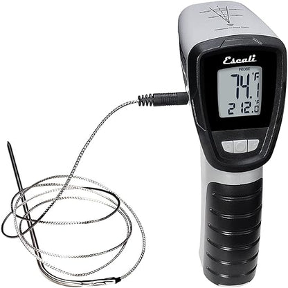 Escali Infrared Surface and Probe Digital Thermometer 40-inches Plug-in Probe, Two-in-One Adjustable Temperature Alert by Escali